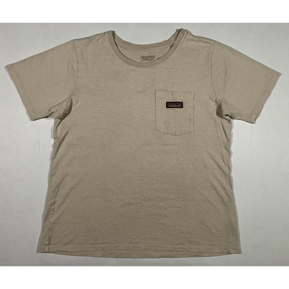 Patagonia Work Pocket Tee Womans Large Hemp Pumice Beige T Shirt 53415